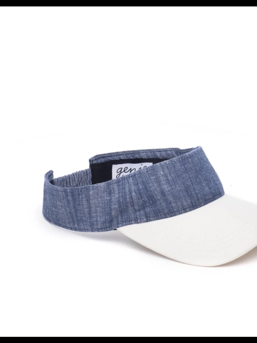 Blue Denim and White Visor